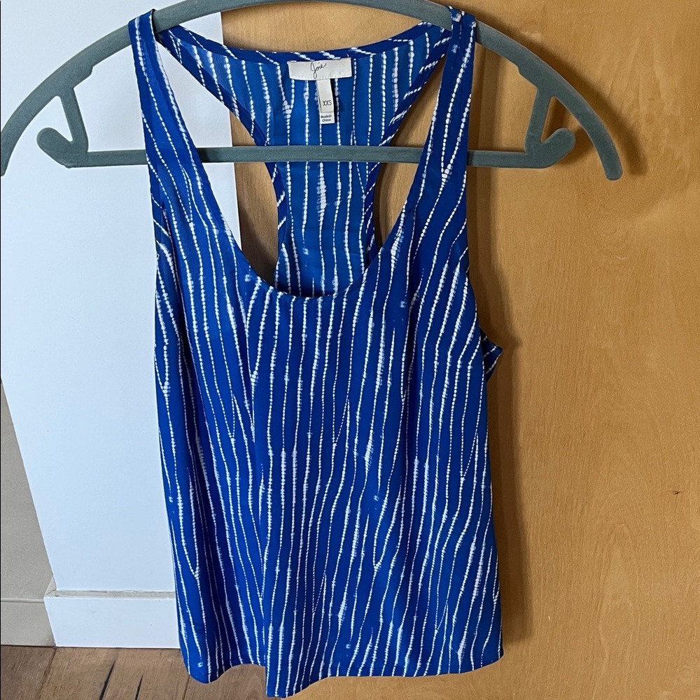 Joie silk tank blue stripe XXS